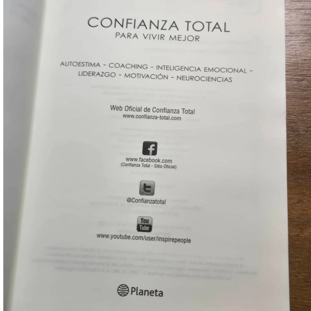 Planeta Confianza Total Book Spanish Self-Help Paperback - Picture 4 of 9